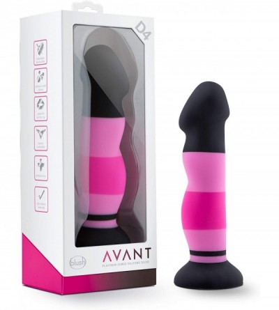 Dildos Avant 8" Silicone Dildo Suction Cup Strap On Base - Sexy in Pink - CK189TZ6GX4 $78.44
