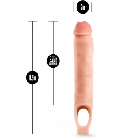Penis Rings Performance Plus 11.5 Inch Silicone Cock Sheath Penis Extender- Sex Toy for Adults- Sex Toy for Men- Vanilla - CX...