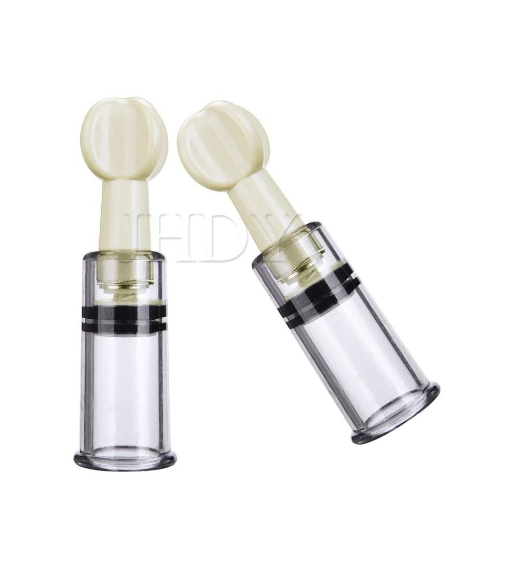 Nipple Toys 2 Pcs Portable Vacuum Cupping Nipples Sucker Cupping Therapy Breast Massage Cups - C219653EU4L $21.56