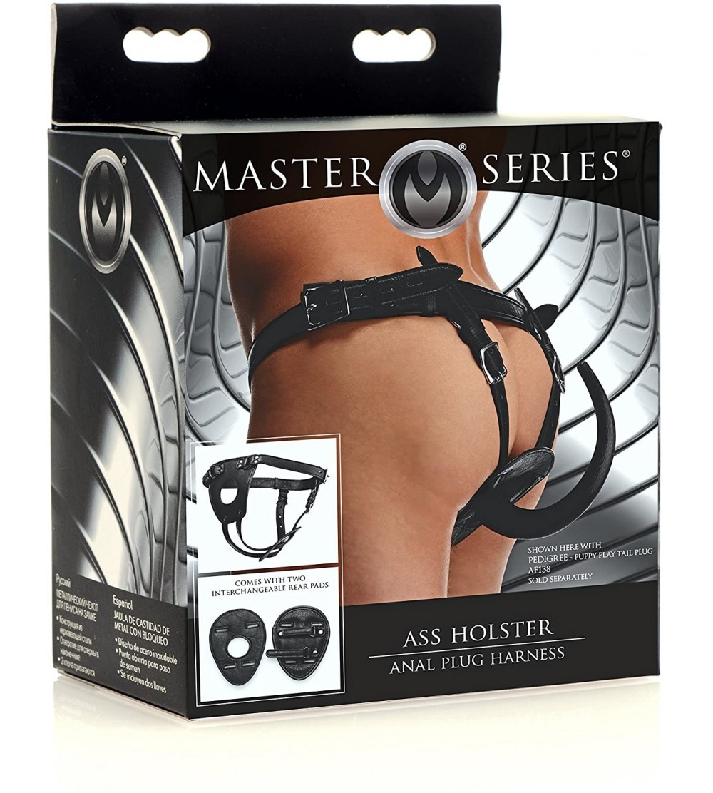 Anal Sex Toys Ass Holster Anal Plug Harness Adjustable- Black - CT18863I0IX $76.61