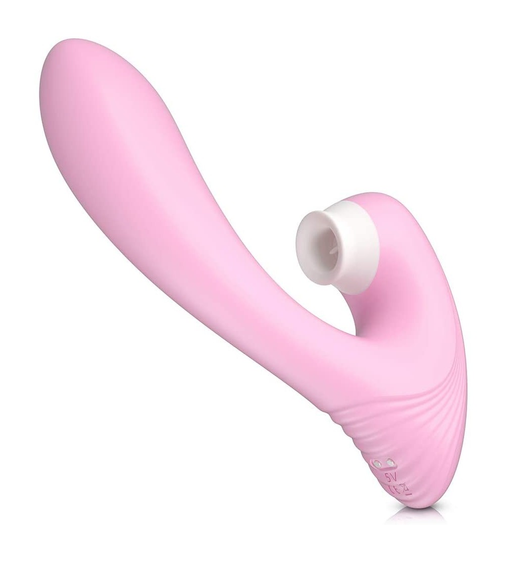 Vibrators Clitoral Vibrator- 2 in 1 Sex Toy Clitoris G spot Stimulator Tongue Vibrator Clit Dildo for Women Couples with 10 L...