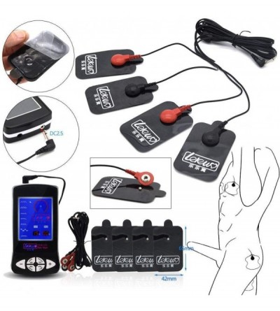 Penis Rings Luxury Estim Sex Electric Stimulation Set with 6 * Accessories- Electro Shock Anal Plug Anal Dildo Cock Ring Nipp...