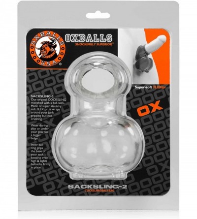 Penis Rings Sacksling 2 Cocksling Ballbag Clear - Clear - CT185WUXXUK $84.14