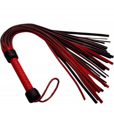 Paddles, Whips & Ticklers Leather and Suede Heavy Tail Flogger - HEAVY TAIL FLOGGER - C211B1HB403 $104.97