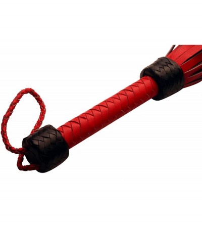 Paddles, Whips & Ticklers Leather and Suede Heavy Tail Flogger - HEAVY TAIL FLOGGER - C211B1HB403 $104.97