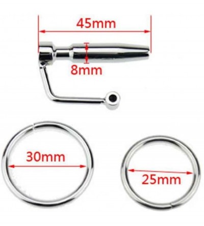 Penis Rings Stainless steel Hollow Urethral Sounding Dilators Penis Plug With Glans Rings Catheters Manual massager - CV18CTC...
