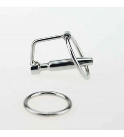 Penis Rings Stainless steel Hollow Urethral Sounding Dilators Penis Plug With Glans Rings Catheters Manual massager - CV18CTC...
