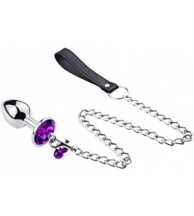 Anal Sex Toys Anal Plug Trainer Kit- 3 PCS Metal Anal Butt Plugs- Jewelry Anal Trainer Toys with Bell and Traction Chain for ...
