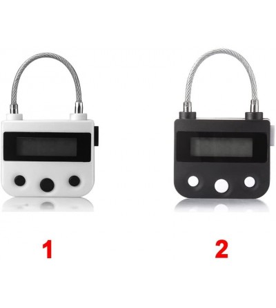 Restraints for Handcuffs Ankle Mouth Gag Bondage Multipurpose Electronic Time Lock Timer(White) - White - CI19CXTCMHS $37.16