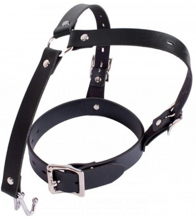 Restraints Bondage Collar- Nose Hook for Sex Neck Restraints BDSM Adjustable Forced Cuff Strap-on for Men and Women - CE18ZCY...