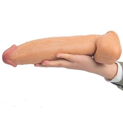 Dildos 12.2 inch Liquid Silicone Dildo Lifelike Huge Dong Strong Suction Cup Realistic and Extremely Soft Adult Toy - 100% Wa...