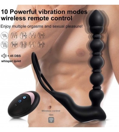 Catheters & Sounds Rechargeable Vibrating Stimulator Plug 9 Stimulation Patterns Heated Bútt-Plug änàl Toys Beads Próstātā Ma...