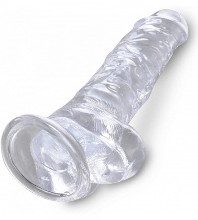Dildos King Cock Clear 8" with Balls- 1 Count - CH18XU5IA8D $28.20