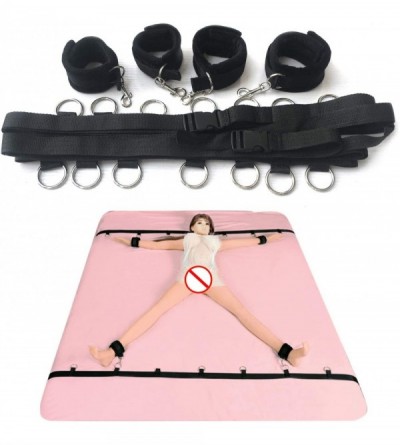 Restraints Bed Bondage Restraints Kit for Couples Handcuffs Wrist to Ankle for BDSM Sex Play with Adjustable Position Bands -...