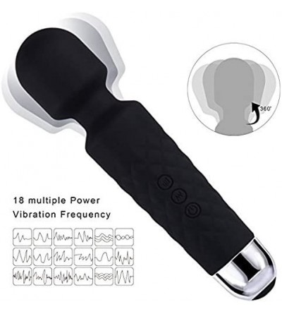 Vibrators 100% Waterproof Handheld Wand Massager 8 Powerful Speeds & 10 Pulsating Patterns Body Massager for Muscle Aches and...