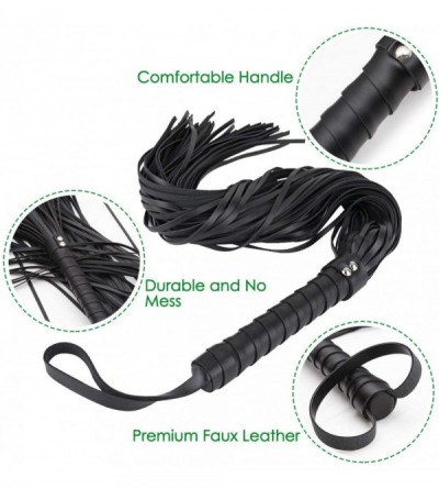 Paddles, Whips & Ticklers BDSM Leather Whip- Soft Tickle Slave Crop Set Adult Sex Toys - Halloween Costume Accessory for Wome...