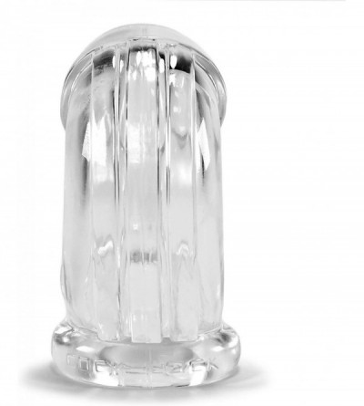 Penis Rings Cock Lock Chastity Packer Sheath - Clear - Clear - CZ11PQZQNW5 $65.74