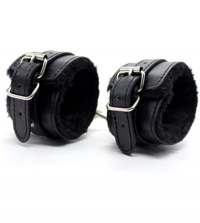 Restraints Handcuffs Soft Fur Faux Leather Adjustable - CL18S2IUTDM $20.55