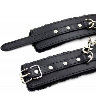 Restraints Handcuffs Soft Fur Faux Leather Adjustable - CL18S2IUTDM $10.70