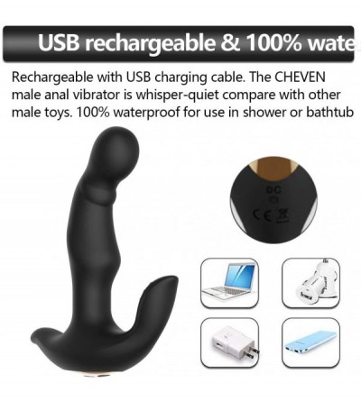 Anal Sex Toys Whirling Beads Dual Motors Vibrating Anal Vibrator for Men with Wireless Remote Control-Anal Vibrators Butt Plu...