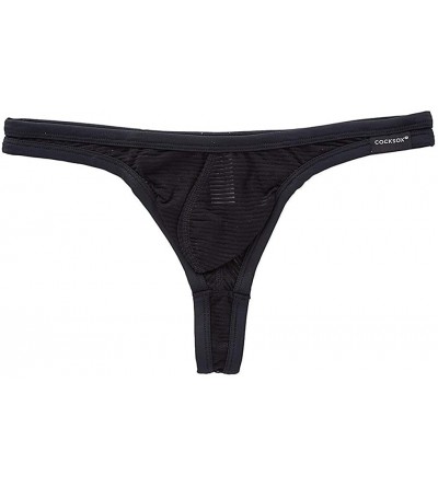 Dildos Sexy Men's Underwear Thong - Eros Black - CQ18NXHQO5D $47.12