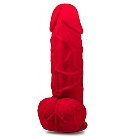 Dildos Rummy Fatty 8" Ultra Thick Premium Silicone Dildo Suction Cup- Red- 2 Pound - CD123EY1UUT $79.02