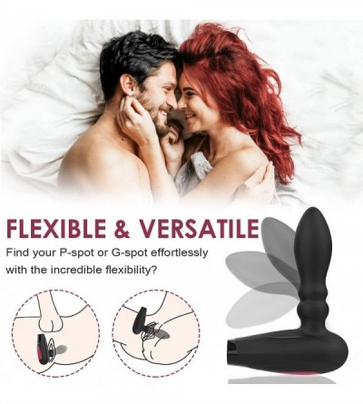 Vibrators Automatic Inflatable Anal Vibrator - Eric Prostate Massager with 10 Vibrating & Expand Modes- Silicone Rechargeable...