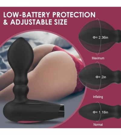Vibrators Automatic Inflatable Anal Vibrator - Eric Prostate Massager with 10 Vibrating & Expand Modes- Silicone Rechargeable...