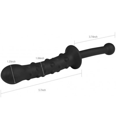 Anal Sex Toys Silicone Prostate Massager Anal Butt Plug with Floating Point and Handle Round Head Anal Training Sex Toys for ...