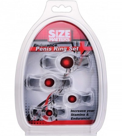 Penis Rings Endurance Constrictive Penis Ring Set- Clear - C711F6QAJRN $22.52