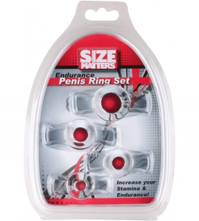 Penis Rings Endurance Constrictive Penis Ring Set- Clear - C711F6QAJRN $22.52