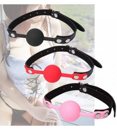 Gags & Muzzles Adùlt Toys Silicone Sêxy Ball Gag Slave Harness Bondage BDSM Fetish Mouth Restraints Toy for Sèx - Red - CV197...