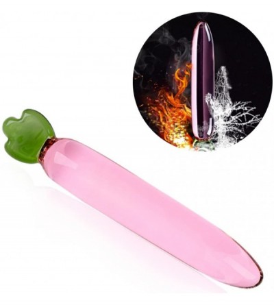 Dildos Funny Clear Dildo Glass Crystal Artificial Penis Waterproof Carrot Dildos Adult Pleasure Toy for Women - CQ18EXDAETC $...