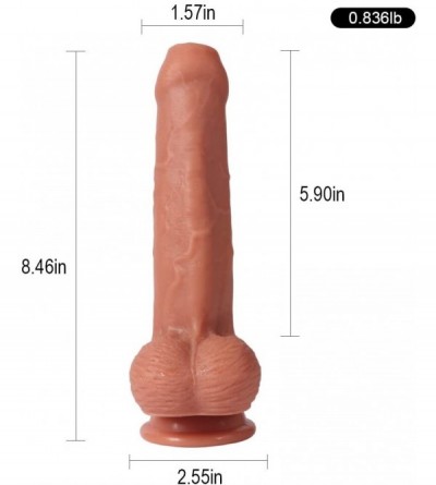 Dildos Realistic Dildo- 8.5 inch Dual Layered Silicone G-Spot Anal Dildos-Women Sex Toys with Suction Cup Base for Hands-Free...