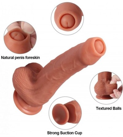 Dildos Realistic Dildo- 8.5 inch Dual Layered Silicone G-Spot Anal Dildos-Women Sex Toys with Suction Cup Base for Hands-Free...