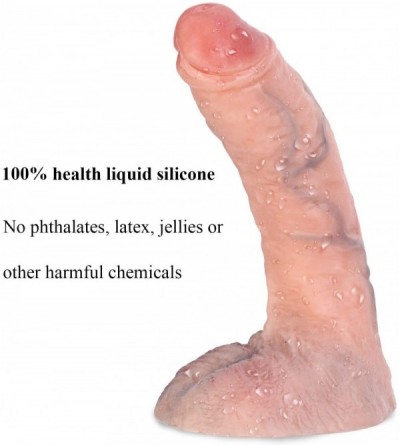 Dildos Hyper Realistic Ultra Soft Silicone Dildo Lifelike Vein Superior Penis Dual Layer Liquid Silicone Bendable Penis with ...