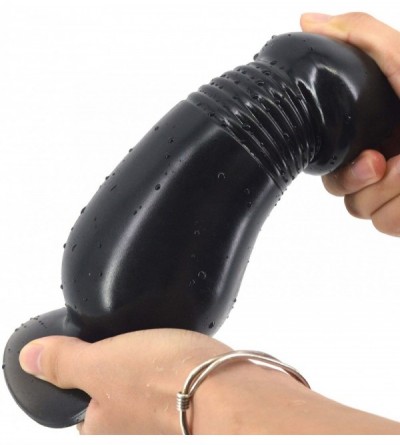 Dildos Big Size Anal Plug Dildo Penis Suction Cup Men Women Masturbation Couple Flirt Tools(Black) - Black - CU17YLQZM0T $43.34