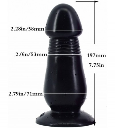 Dildos Big Size Anal Plug Dildo Penis Suction Cup Men Women Masturbation Couple Flirt Tools(Black) - Black - CU17YLQZM0T $43.34