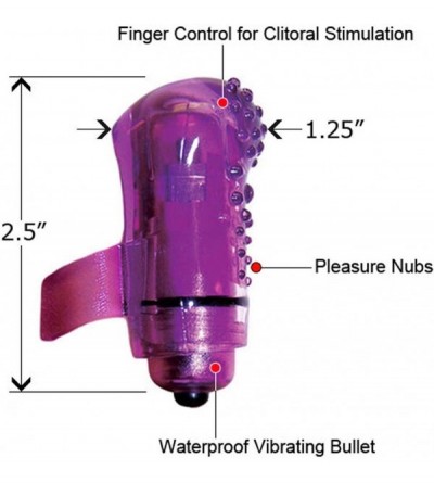 Vibrators Waterproof Wireless Vibrating FingO's - Nubby Purple - C711BSRWTWX $23.98