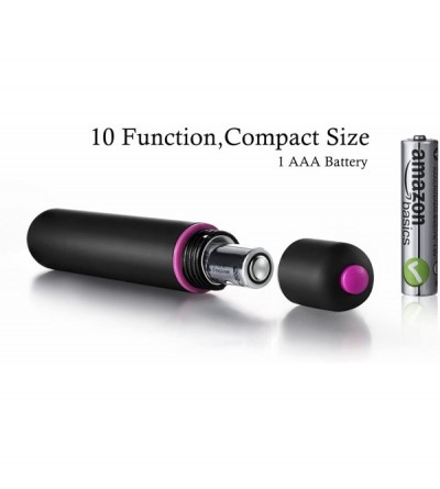 Vibrators Portable Waterproof 10 Speed Bullet Vibrator - Mini Electrical Massager - Clit Stimulator (Pack of 2- Pink and Purp...