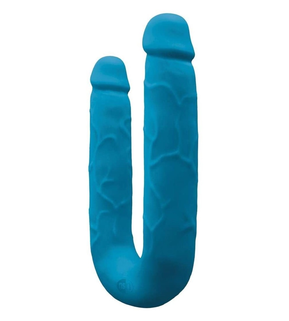 Dildos Colours - DP Pleasures - Realistically Molded Silicone Double Penetration Dong (Blue) - Blue - CA199H2IU99 $82.44