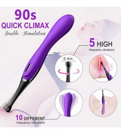 Vibrators High Frequency Clitoral Vibrator Powerful - 2 in 1 Clit G Spot Vibrator Sex Toy for Women Quick Orgasm- Layla Silic...