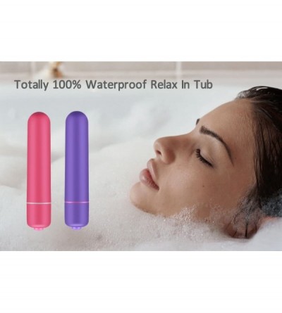 Vibrators Portable Waterproof 10 Speed Bullet Vibrator - Mini Electrical Massager - Clit Stimulator (Pack of 2- Pink and Purp...