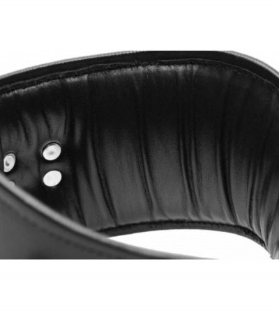 Restraints Padded Leather Locking Posture Collar - C511JKHKXFN $29.11
