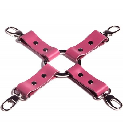 Restraints Rani Playful Leather Hog-Tie Cuff Connector- Pink- 0.5 Pound - Pink - C511LR53ZA5 $30.56