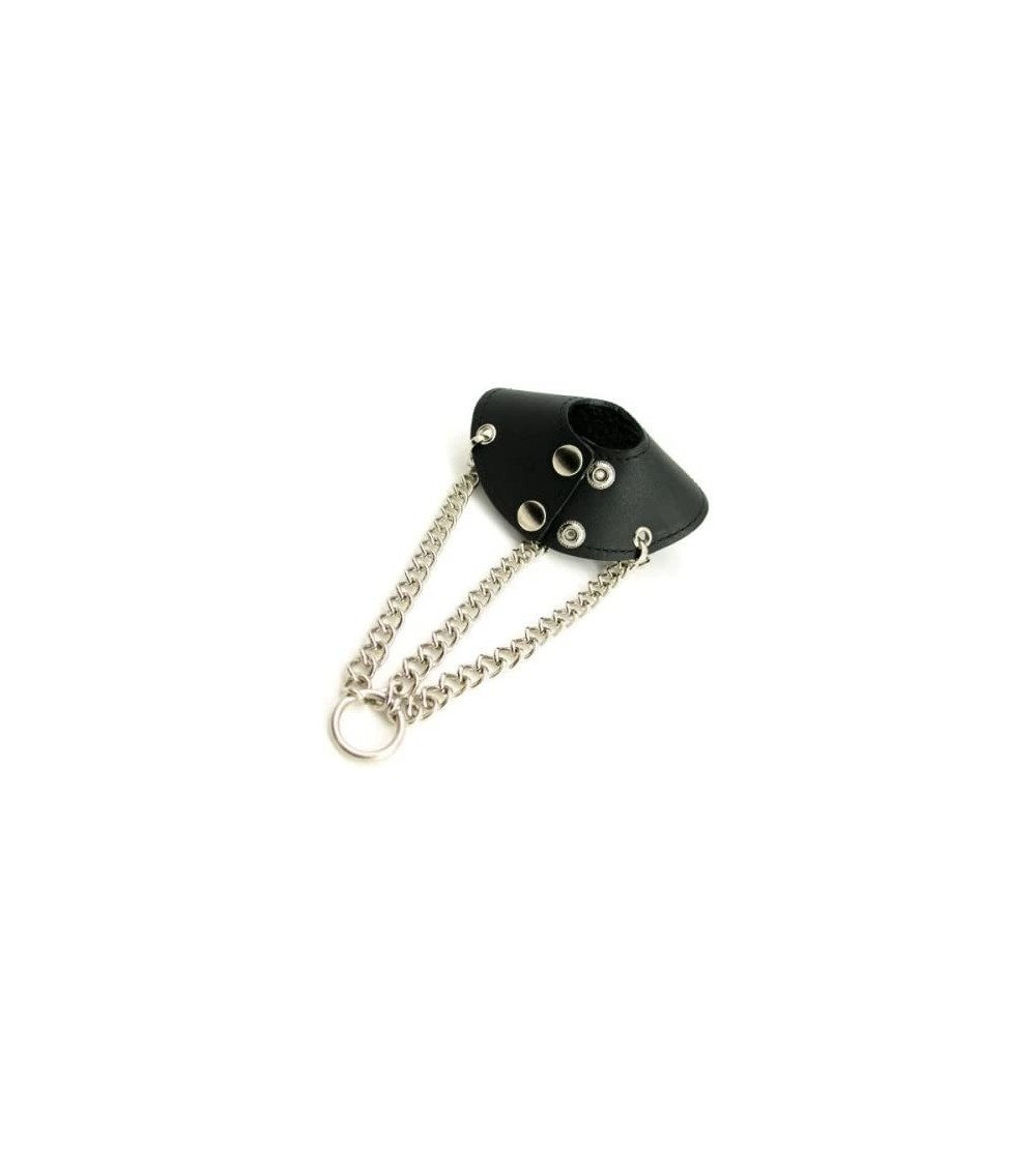 Chastity Devices Ball Stretcher Leather Parachute- Black- Small - CV1137Q4JSP $17.58
