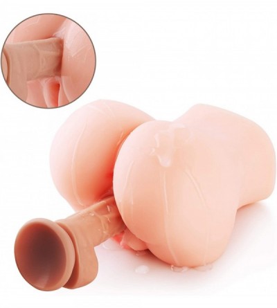 Male Masturbators Pussy Anal Ass Male Masturbator with Built-in Stimulation Pearls for Intense Pleasure-Soft and Realistic Se...
