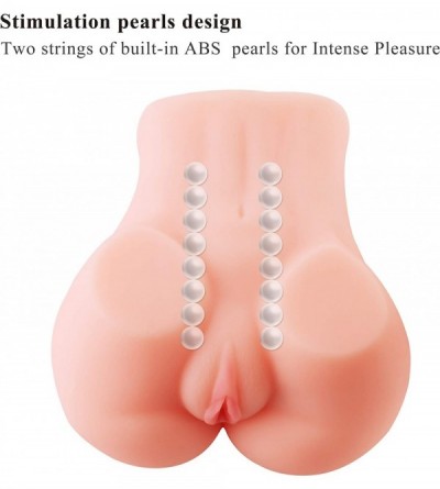 Male Masturbators Pussy Anal Ass Male Masturbator with Built-in Stimulation Pearls for Intense Pleasure-Soft and Realistic Se...