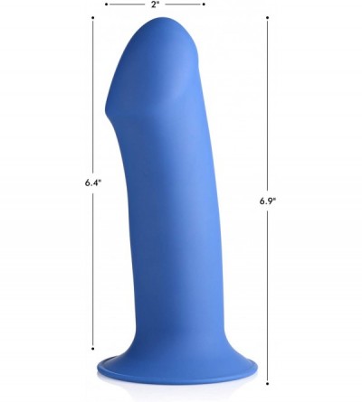 Dildos Squeezable Thick Phallic Dildo - Blue - CL19CK9MDWW $19.44
