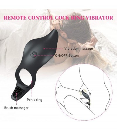 Penis Rings Vibrating Cock Ring Penis Rings Vibrator for Perineum & Clitoral Stimulation with 10 Vibration Modes and Remote C...